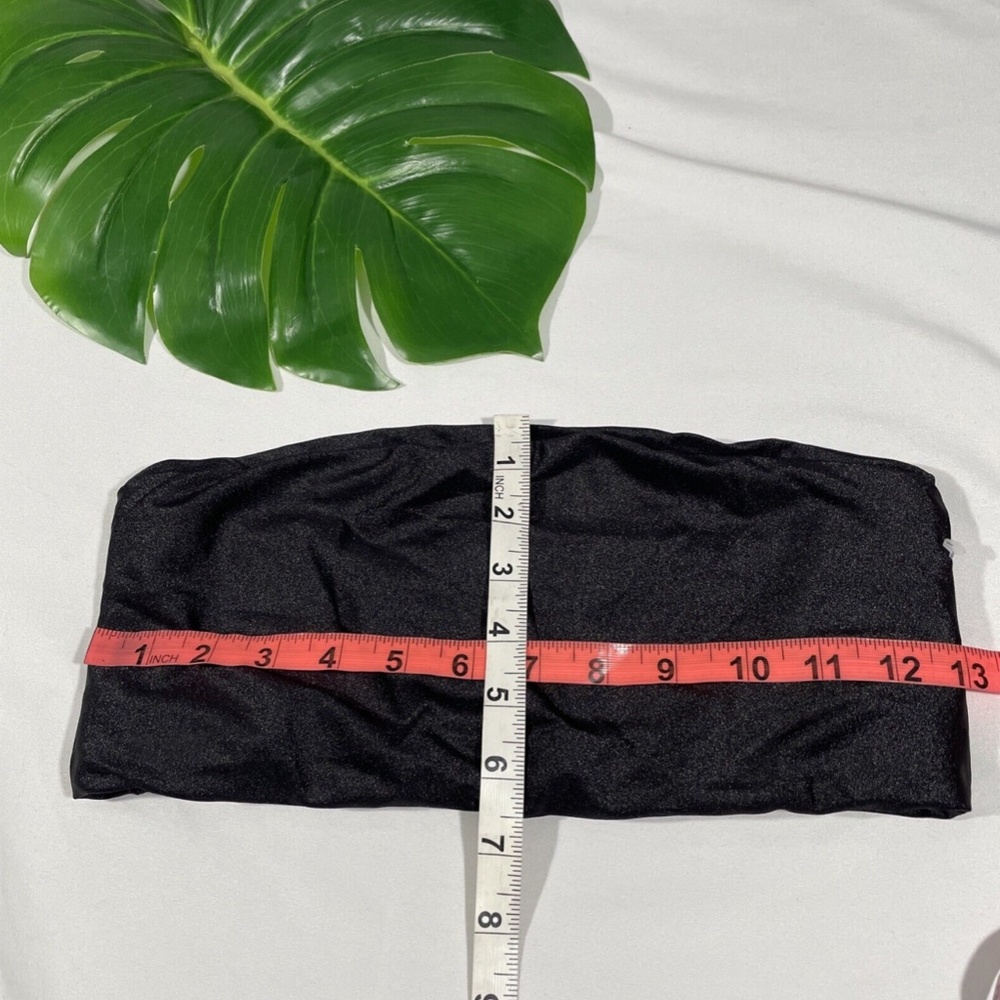 NEW Good American [ 3 in GA ] High Shine‎ Better Band Bikini Top in Black - Picture 3 of 11